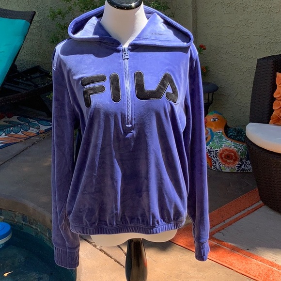 FILA 3/4 zip Bomb Blue Hoodie - Picture 12 of 12